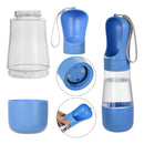 Garrafa Portátil 2 em 1 para Passeios com Pets/ Água+Comida