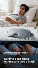 Máscara de Sono 3D Anatômica – Conforto Total e Escuridão Absoluta